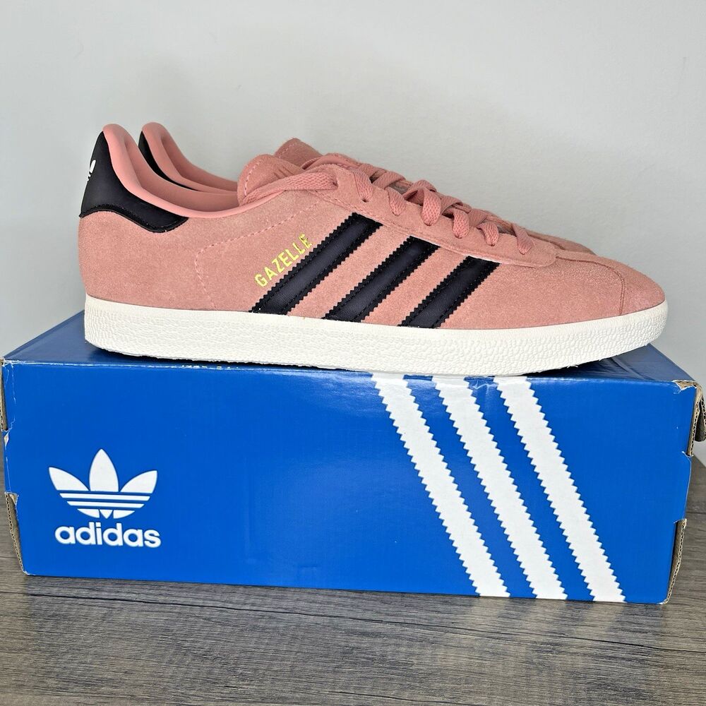Adidas Gazelle Athletic Sneakers Shoes Pink Black White JH5388 Men's Size 9